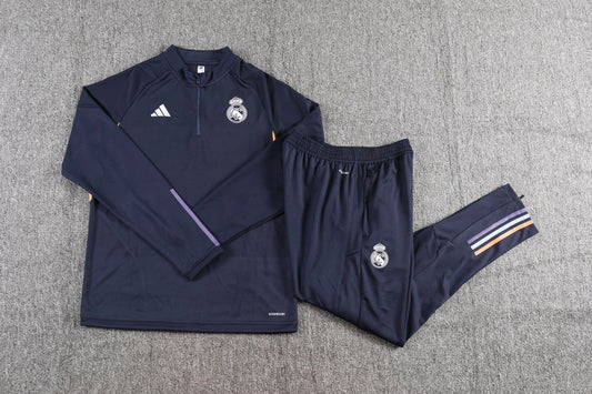 Long Real Madrid training suit blue