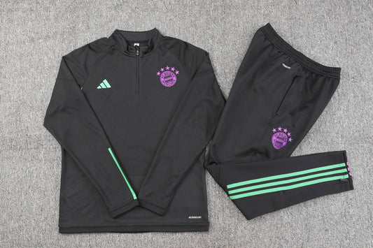 Bayern long training suit black