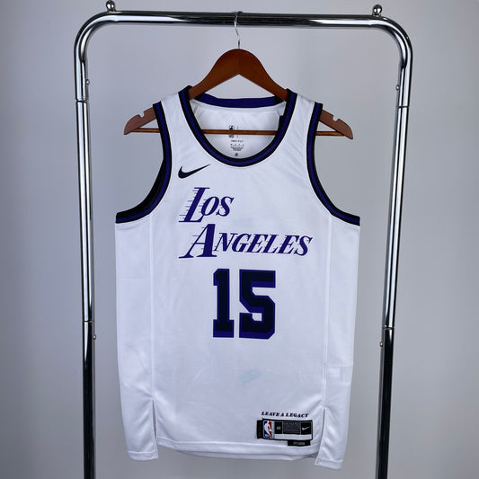 Camiseta retro blanca de los Lakers