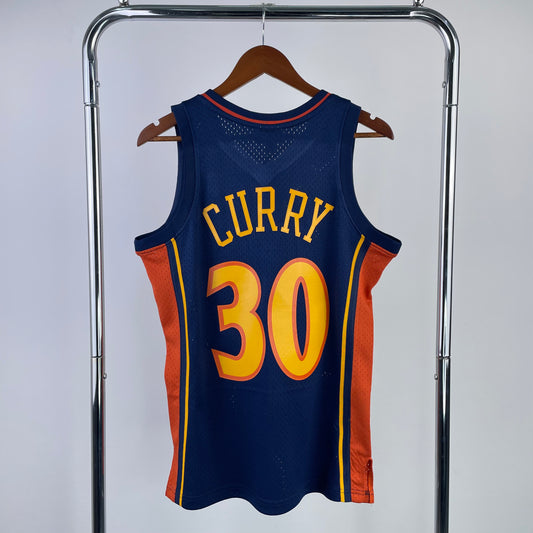 Camiseta retro azul de los Warriors