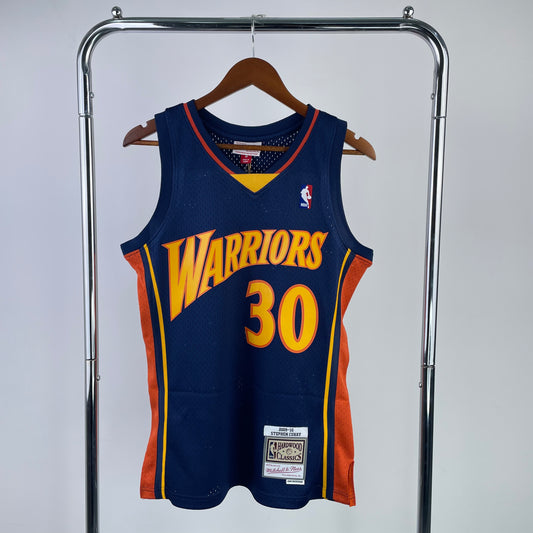 Camiseta retro azul de los Warriors