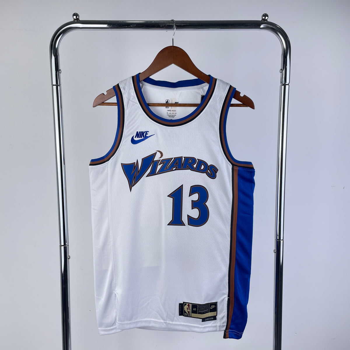 White and Blue Wizards Jersey
