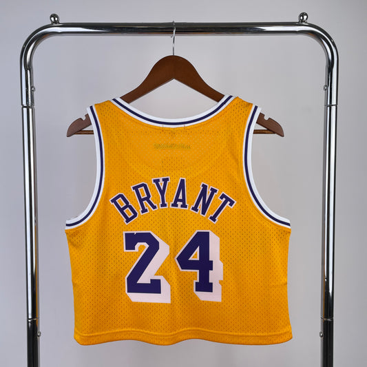 Camiseta sin mangas amarilla de mujer de los Lakers