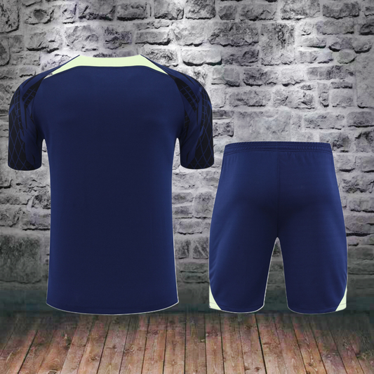 Conjunto corto de entrenamiento Brasil azul 22/23