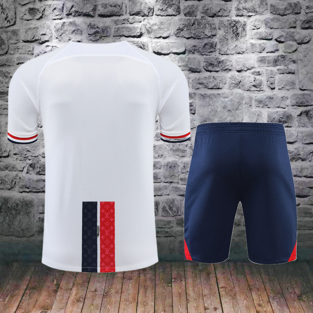 Conjunto de entrenamiento corto PSG blanco 22/23